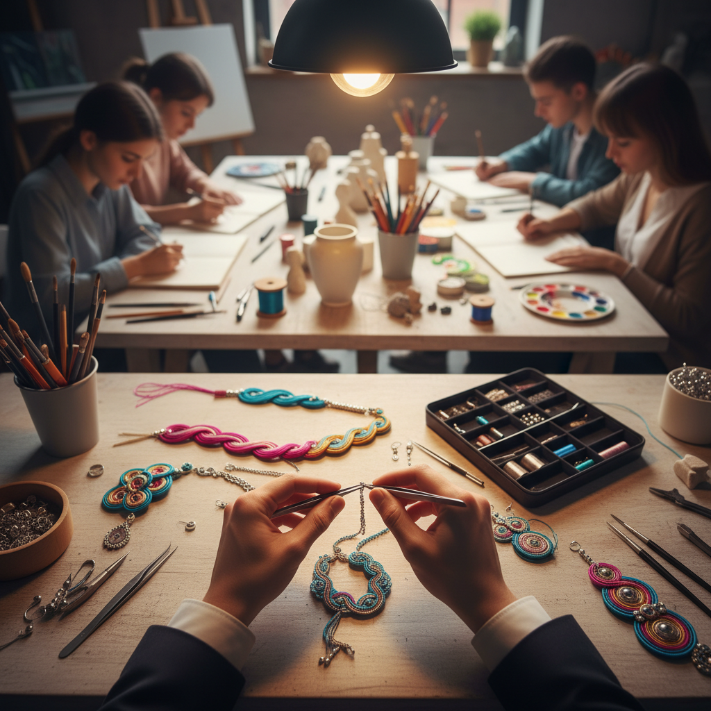Hands-on creative training during an interactive art session in Trichy.