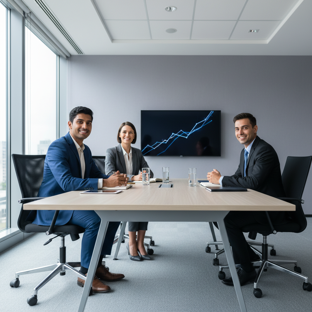 A professional trainer from Samuthrika Academy providing outsourced campus recruitment training to engineering students.