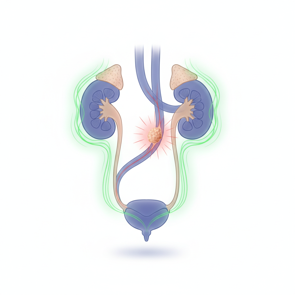 Diagram showing how homeopathy offers kidney stone treatment without surgery in Kerala.